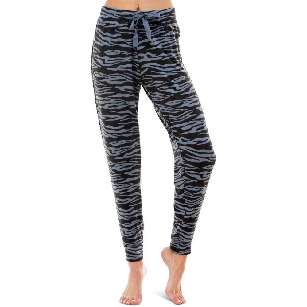 NEW ROUDELAIN whisperluxe printed jogger pajama bottoms in black